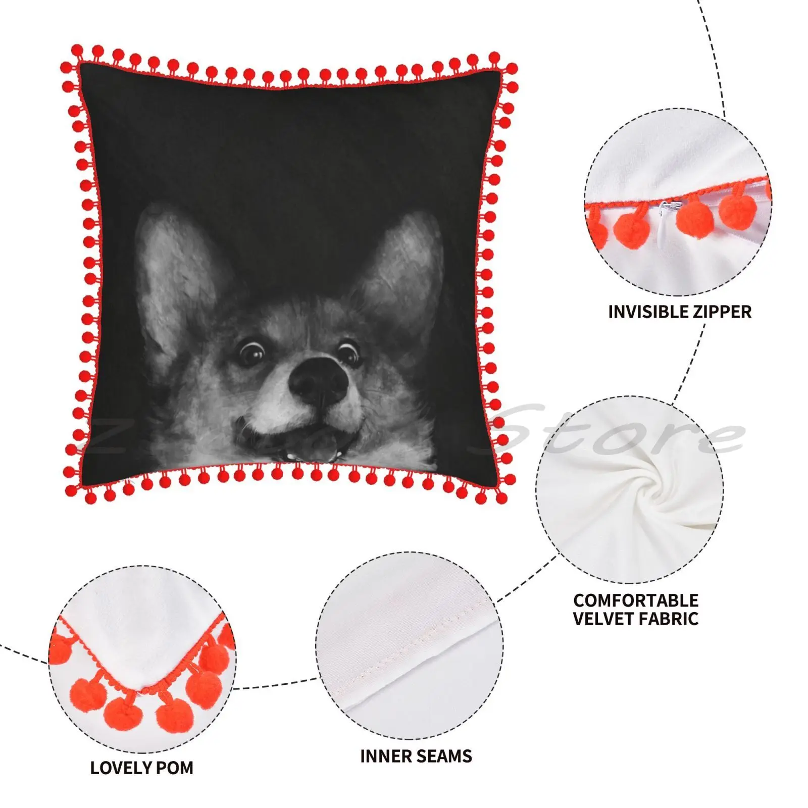 Наволочка для подушки в виде колбасы с надписью хлопковая льняная плюшевая