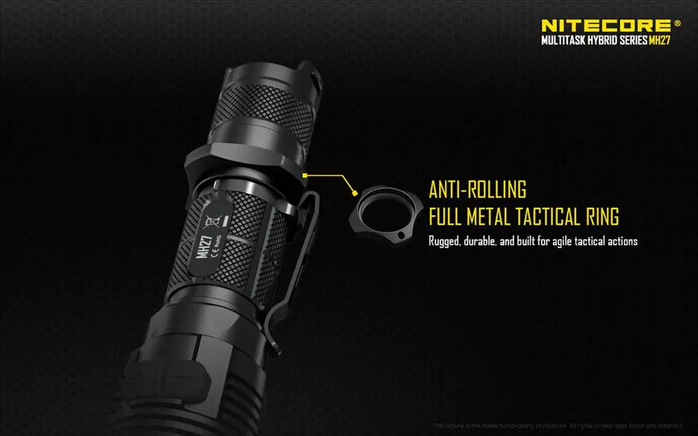 Распродажа Перезаряжаемый USB-фонарик NITECORE MH27 CREE XP-L HI V3 1000 лм ярфонарь фонарик RGB