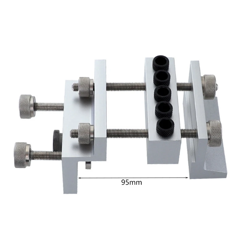 

3 in 1 Aluminium Alloy Woodworking Hole Drill Punch Positioner Guide Locator Jig Tool Kit Wood Working Joinery DIY Tool