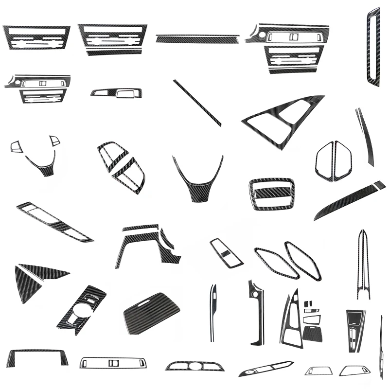 

For BMW 6 SERIES (F12 F13) COUPE Covertible 2011-2018 Car styling Accessories Interior Carbon Fiber black Stickers Decorative