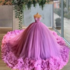 Женское платье с длинным шлейфом, фиолетовое пышное фатиновое платье для беременных, платье для фотосессии, 2022