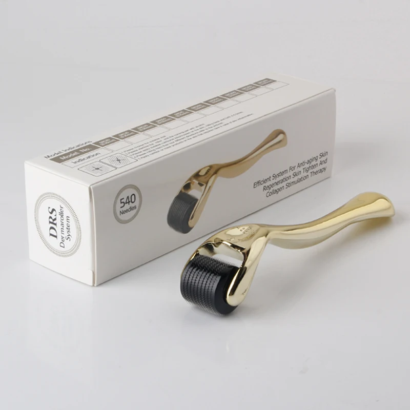 DRS 540 derma roller титановая микро игла для подтяжки кожи омоложение Серебряная Золотая