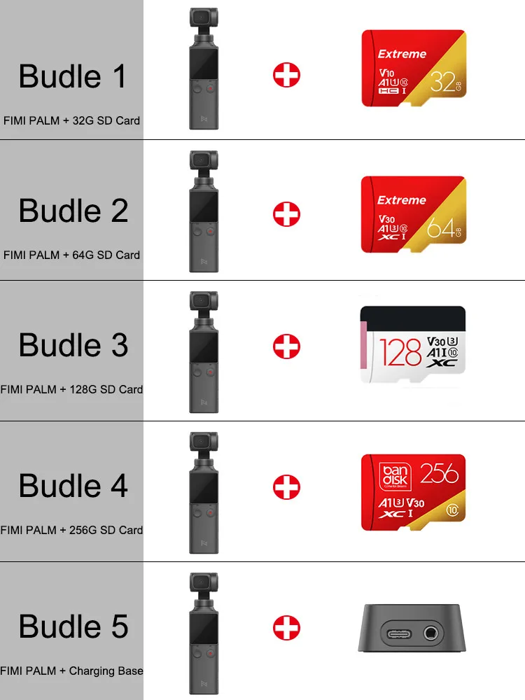 Оптовая продажа! FIMI ладони 3 оси 4K HD портативный монопод с шарнирным замком Камера