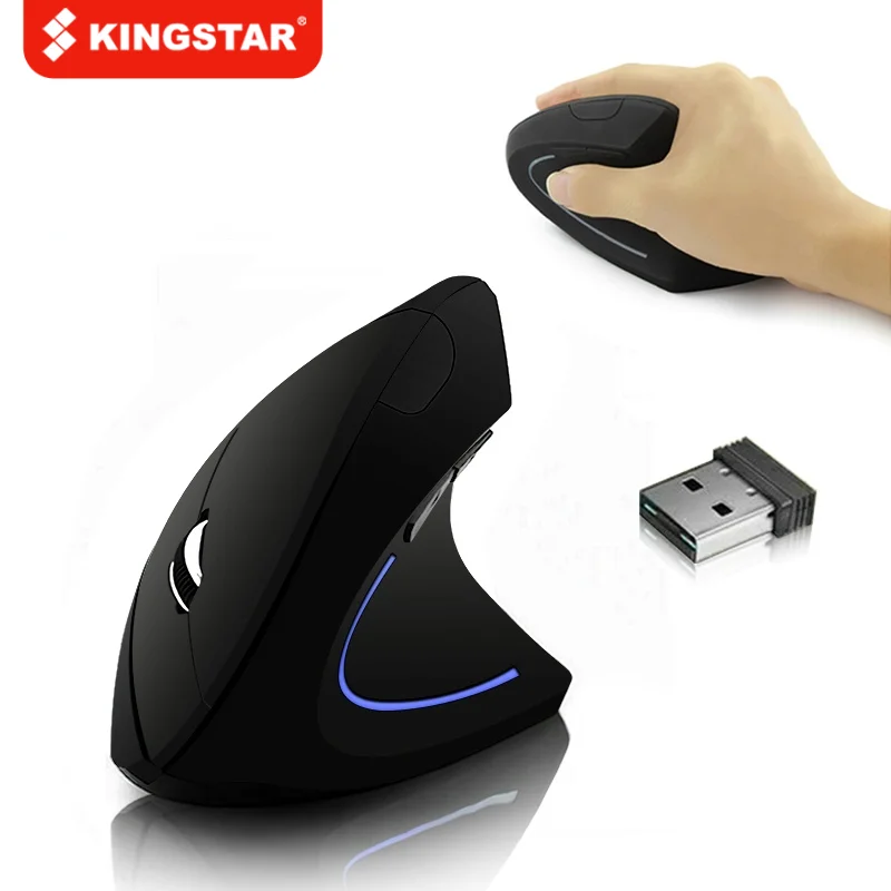 

Мышь Компьютерная Вертикальная Беспроводная игровая, 1600DPI, USB