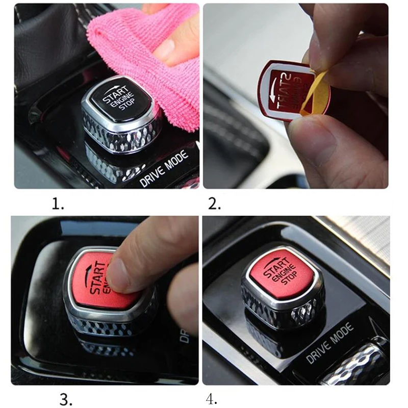 

DEE Car Auto Engine Start Stop Button Cap Trim Ignition Cover For VOLVO XC60 S90 S60 XC90 V60 V90 2015 -2020 Decorative stickers