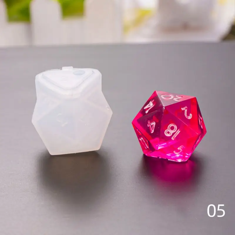 

8 Shapes Dice Fillet Square Triangle Dice Mold Dice Digital Game Silicone Mould 203B