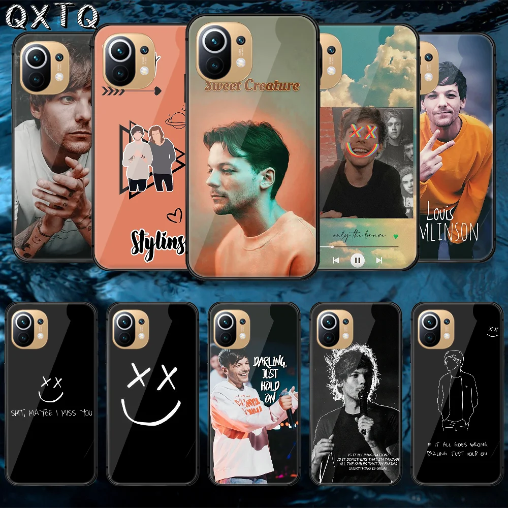 

QXTQ 1D Louis Tomlinson Tempered Glass Phone Case Cover For Xiaomi Mi Poco F2 F3 X3 Nfc A3 8 9 10 11 T Pro Lite Ultra Coque