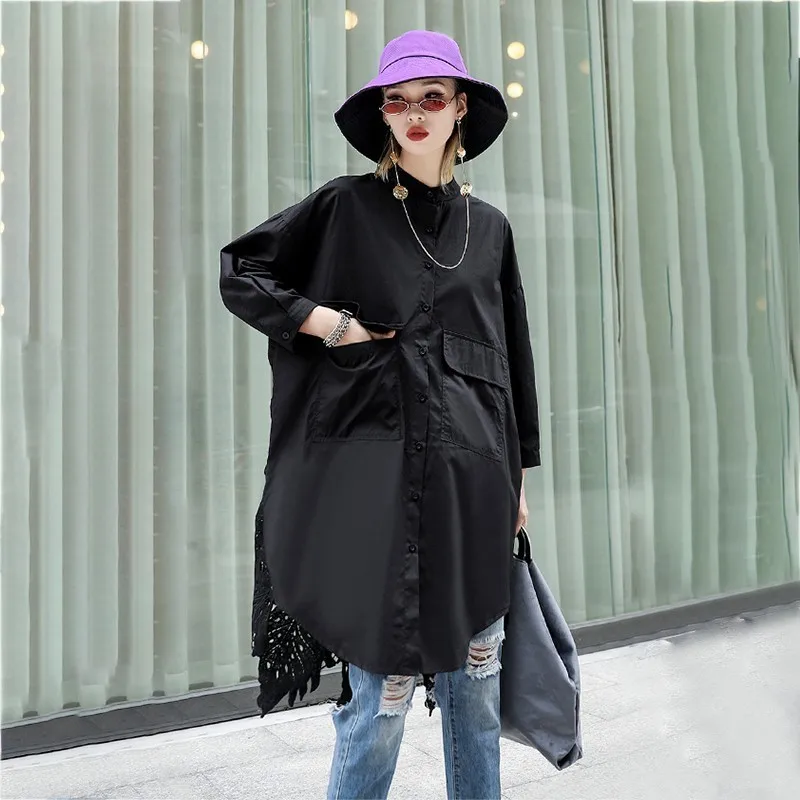 Женская рубашка с квадратным воротником CHICEVER Повседневная Свободная блузка