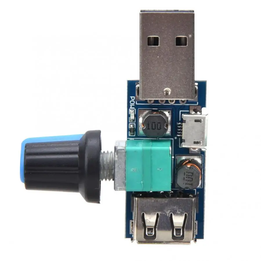 Контроллер скорости вентилятора 2 шт. USB регулятор для дома и офиса 4 12 В