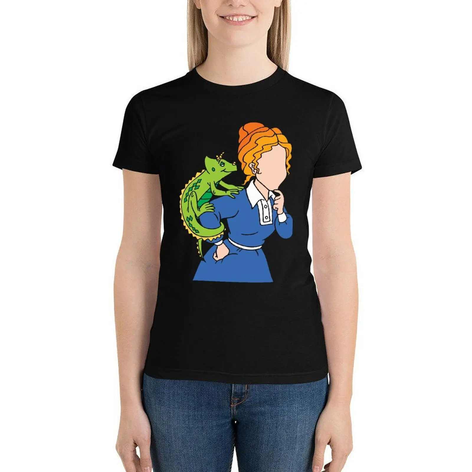 

Magic School Bus Tee Shirt 100 Cotton Printed Womens T Shirt O Neck Kawaii Short Sleeve Street Fashion T-Shirt Oversized