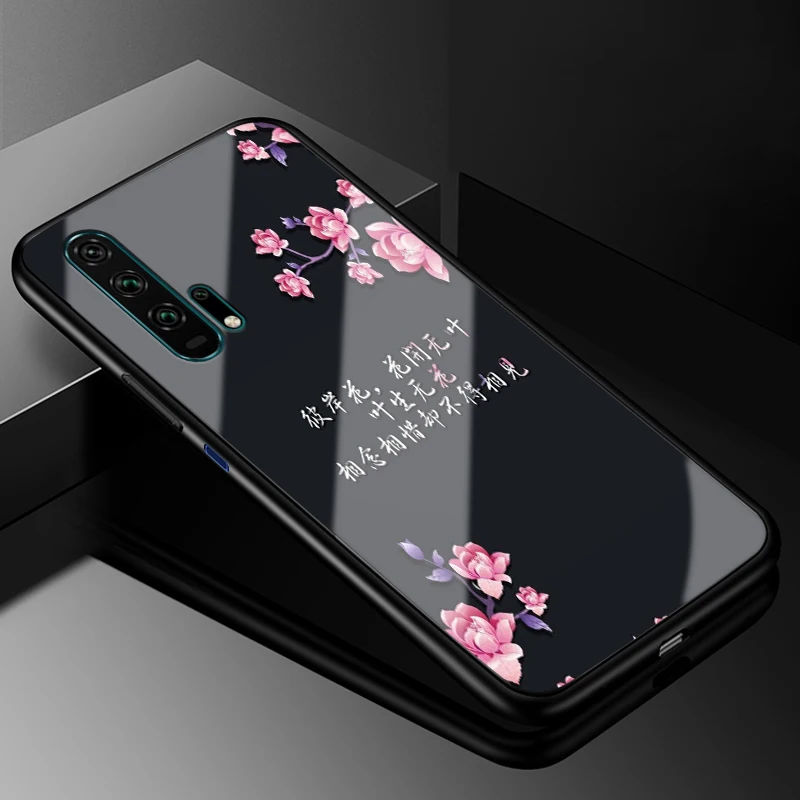 31 Для huawei Nova 5 T чехол Nova5T PC Пластиковый стеклянный чехол для телефона черный ТПУ бампер чехол для huawei Nova 5 T Nova 5 T чехол - Цвет: 31