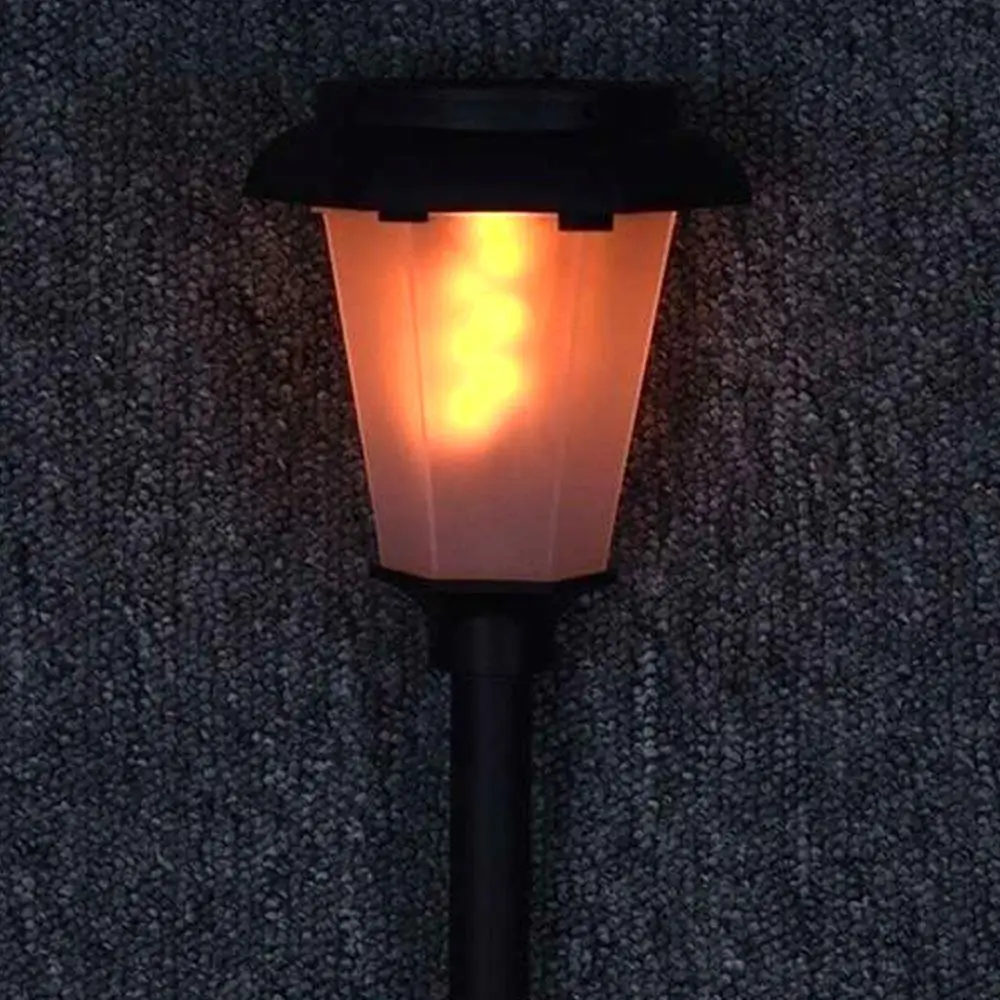 

Solar Power Hexagon Garden Lighting Lamp Lawn Pathways Lights Durable Eco-Friendly LED Flickering IP65 Flame Lights Path Light
