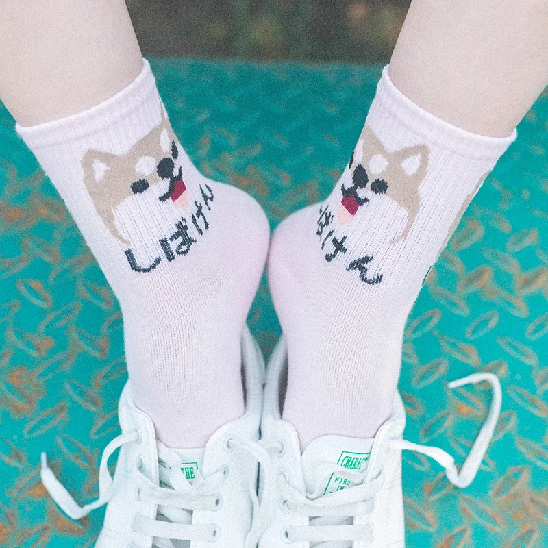 

Fashion Street Dance Socks Women Hip Hop Harajuku Cute Cartoon Animal Middle Tube Basketball Outdoor Sport Bottom Cotton Socks