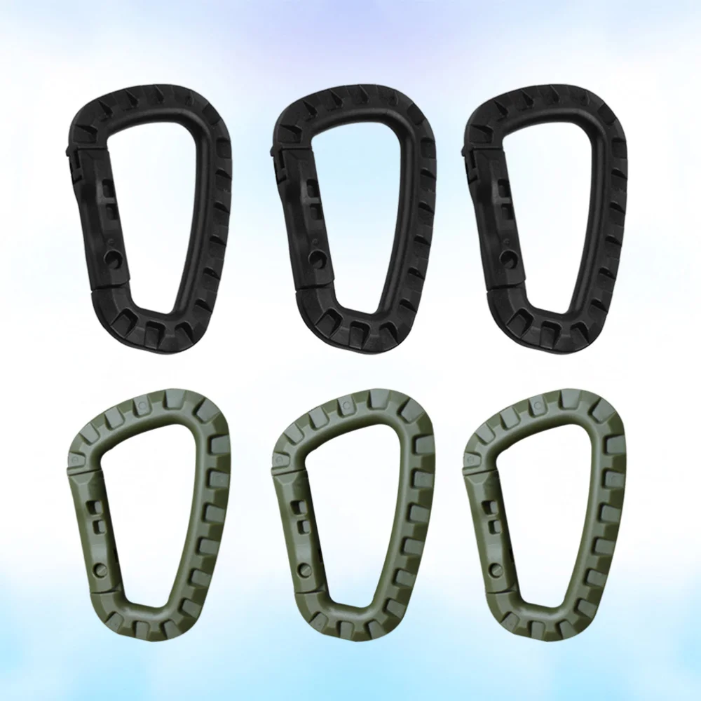 6 шт. Тактический Карабин брелок скалолазание d-образные кольца - Цена: 392.42