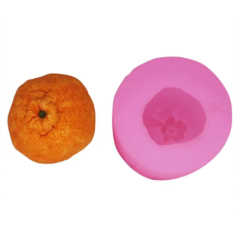 Уродливые оранжевый 3D силиконовые формы для мыла пресс DIY фруктовый торт