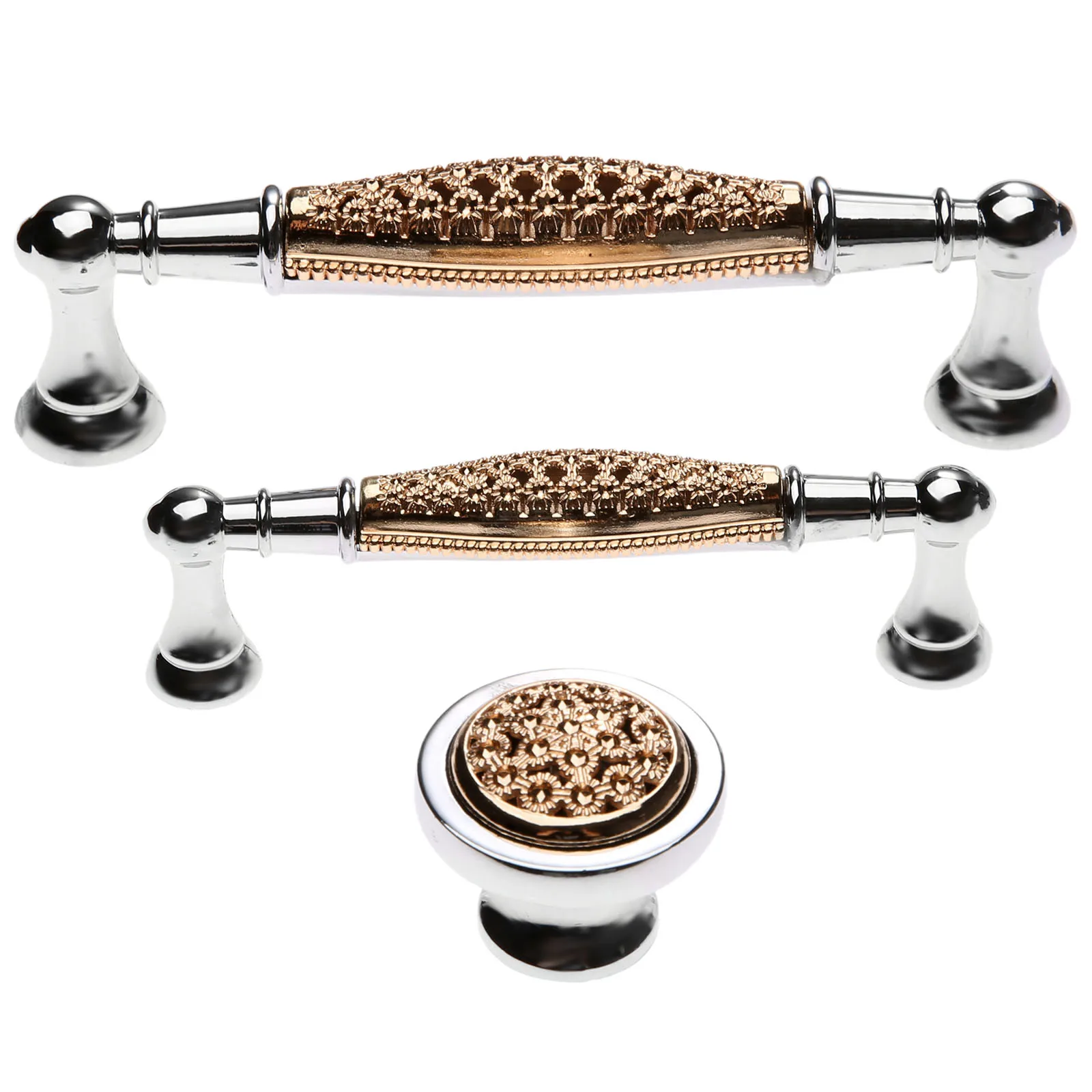 Розовое золото Хромированная ручка шкафа шкаф старинные двери тянет ручки для