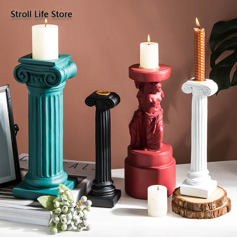 Nordic Creative Candle Holders Stand Retro Ornaments Wedding Centerpieces Candles Home Decoration Bougeoir Gift FC469 | Дом и сад