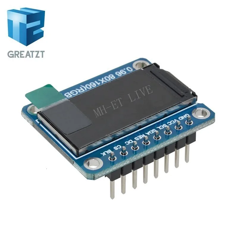 GREATZT TFT дисплей 0,96/1,3 дюймов ips 7P SPI HD 65K полноцветный ЖК-модуль ST7735 Привод IC 80*160(не OLED) для Arduino