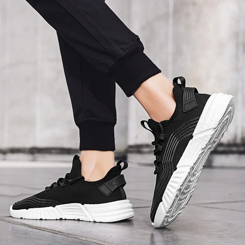 

Male Sneakers Zapatos Casuales Men Black Casual Shoes Man Fashion Sneakers For White Comfortable Breathable Men's