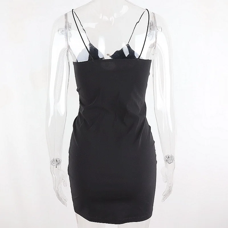 

Y2K Aesthetics Cami Dresses Women Vintage Sexy Hollow Out Spaghetti Strap Bodycon Mini Dress Streetwear Fashion 2021 Partywear