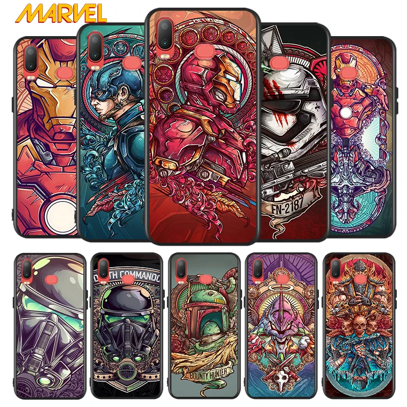 

Captain America Iron Man for Samsung Galaxy A9 A8 Star A750 A7 A6 A5 A3 Plus 2018 2017 2016 Silicone Black Phone Case Soft Cover