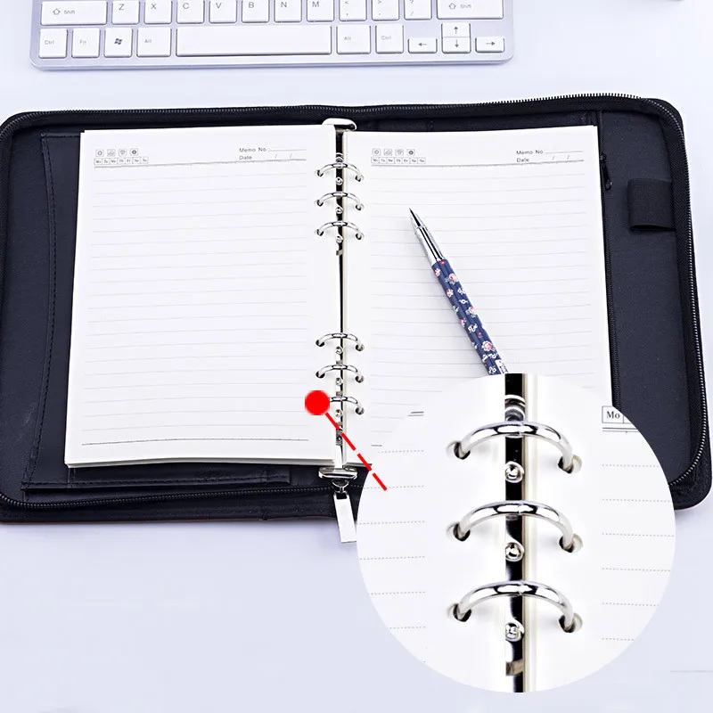 Искусственная кожа Padfolio A5 файл папка с калькулятором Binder бизнес тетрадь менеджер