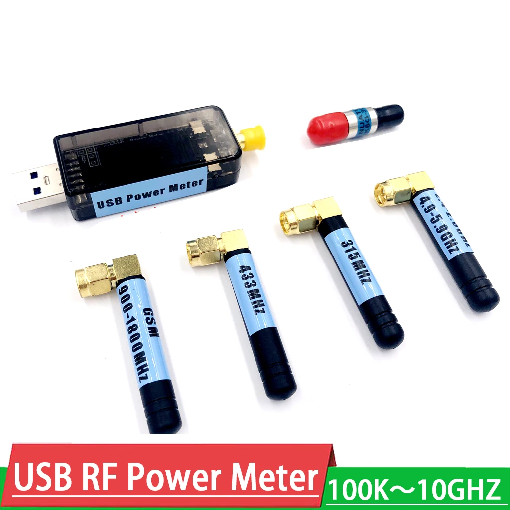 USB-измеритель мощности 100K до 10 ГГц -55 ~ + 30 дБм регулируемое значение затухания