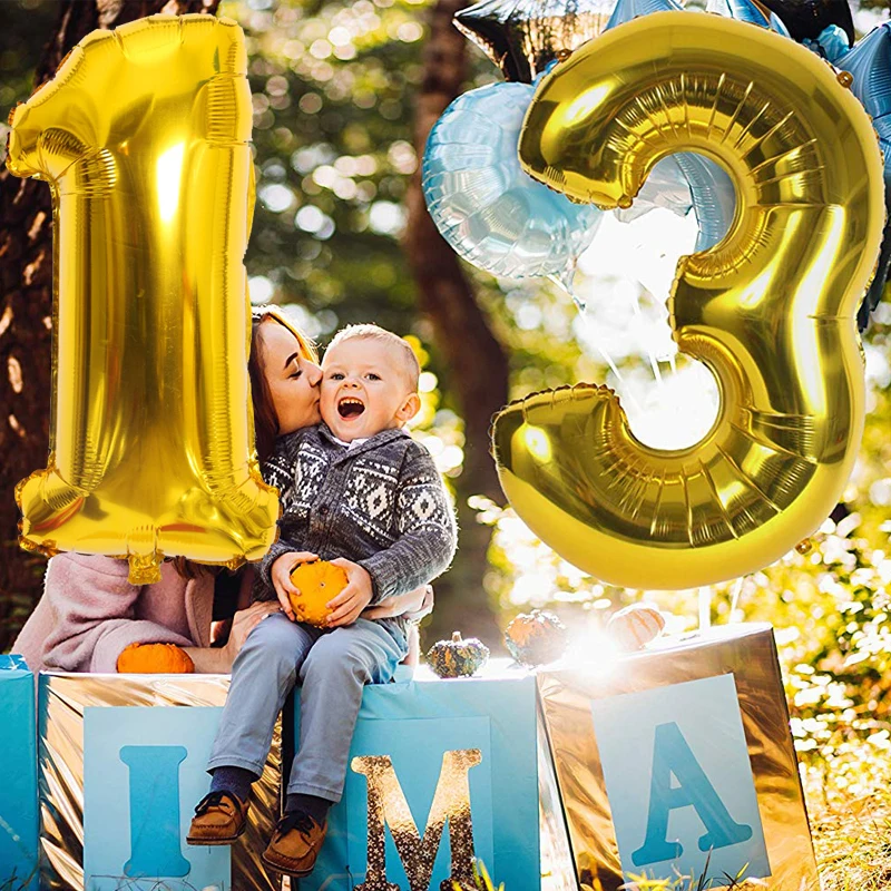 Большой Фотофон 32/40 дюйма цвет розовое золото синий фотография день рождения