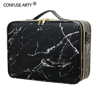 2017 new arrival large multi storey professional make up package bag nail pattern semi permanent tool box cosmetic case bags