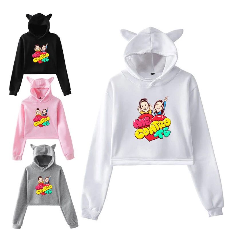 

Me contro Te Cat ear Hoodies 2020 Autumn Hip Hop Streetwear Women Pullover Sweatshirts Hoodies Adult Female Tops Clothes Hoodie