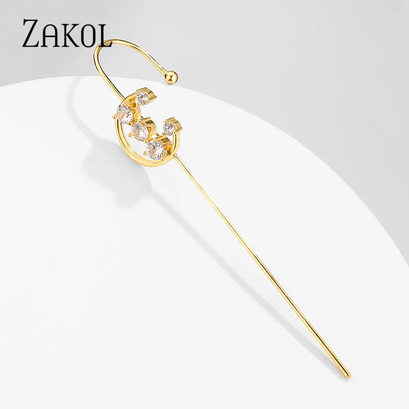 ZAKOL 4 шт. модные круглые серьги-гвоздики геометрической формы с кристаллами из