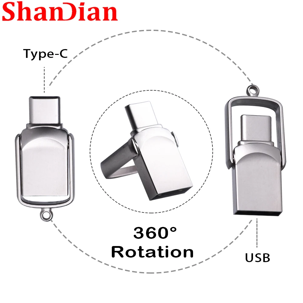 Новый мини флэш накопитель 64 ГБ 128 Тип C ультра двойной USB оригинальный подарок для