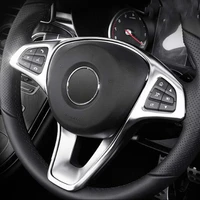 car steering wheel button frame dcoration sticker trim for mercedes benz c e w205 w213 glc x253 class interior accessories