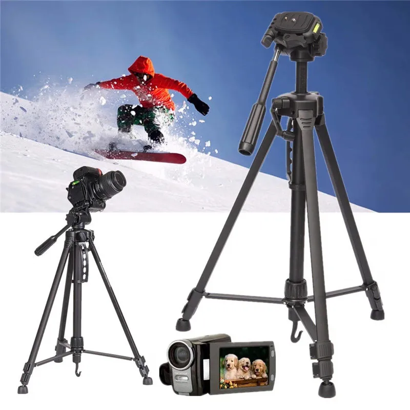 Портативный алюминиевый стойка-тренога для путешествий с регулируемой головкой для камер Canon Nikon Sony DV DSLR.