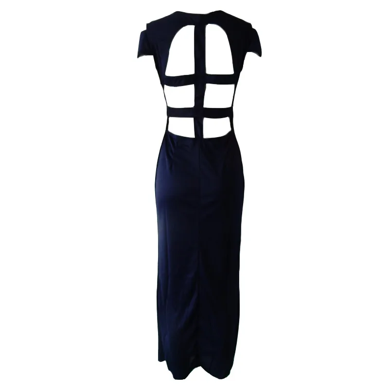 

Hot Supply Sexy European and American Back Cross Nightclub Dress Deep V off-Shoulder Sexy Gift
