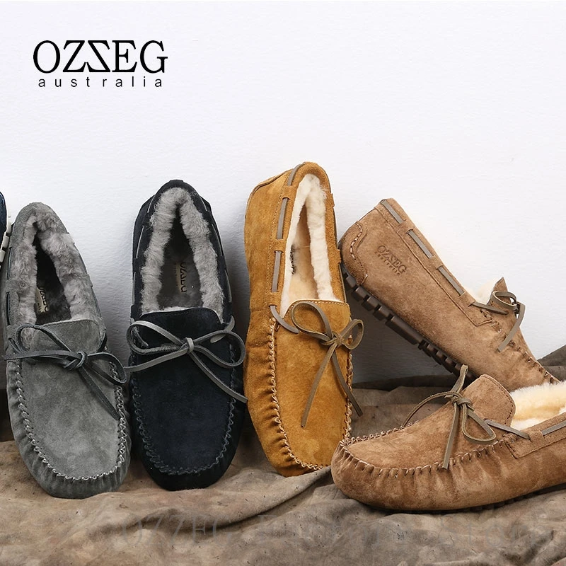 OZZEG/Роскошная брендовая дизайнерская обувь Мужская зимняя из натуральной кожи на