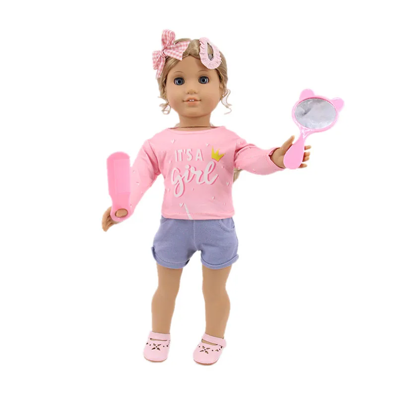 Набор аксессуаров LUCKDOLL зеркальная расческа подходит для американских кукол 18