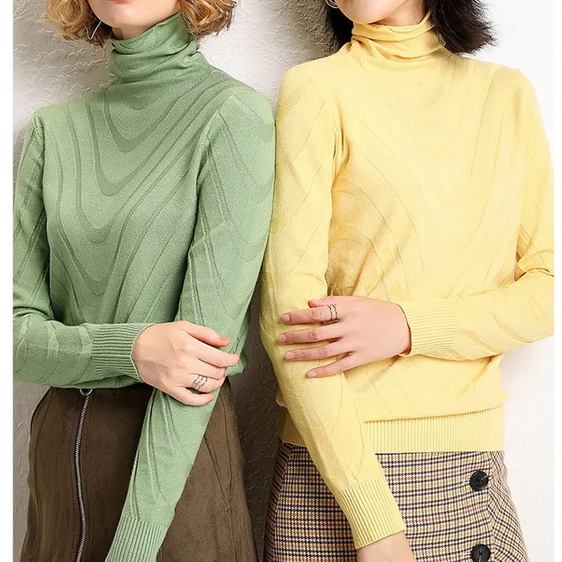 Шерхуре 2019 женский осенний свитер с длинным рукавом Шерстяной Вязаный Водолазка