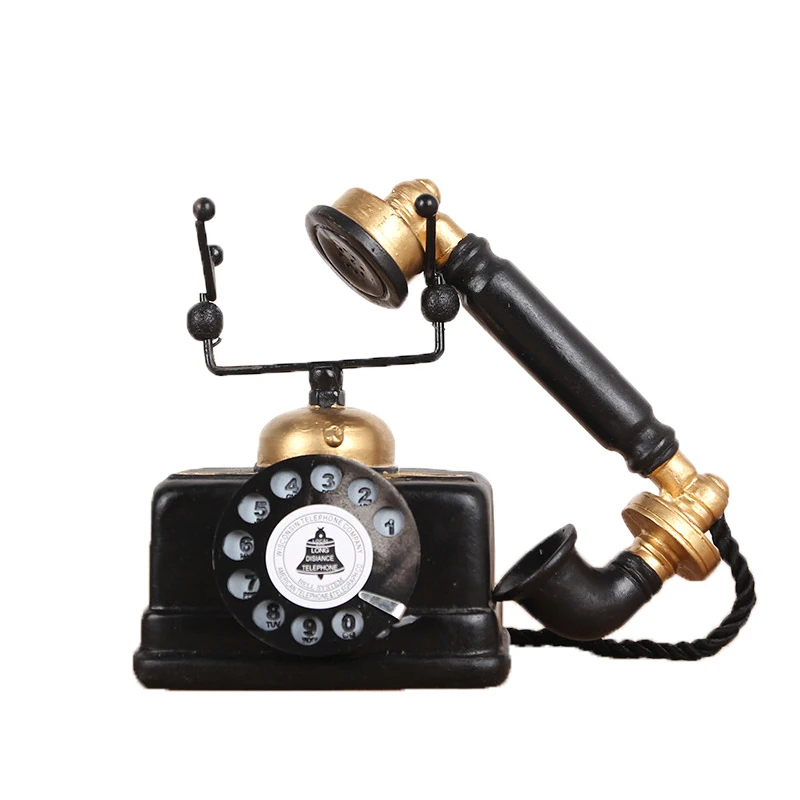 Ностальгическая Миниатюрная модель телефона винтажная фигурка ремесла из смолы