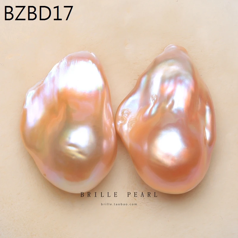 Жемчуг барокко естественного пресноводного цвета в комплекте с жемчугом ручной