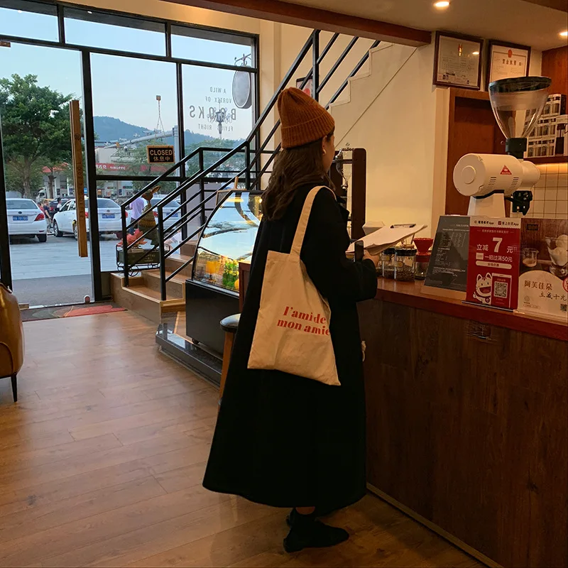 Повседневное модное зимнее шерстяное пальто длинные карманы Смешанное и куртка