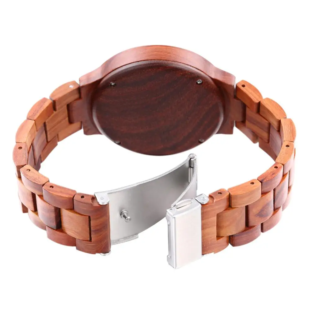 Светодиодный светильник из красного сандалового дерева с сенсорным экраном и