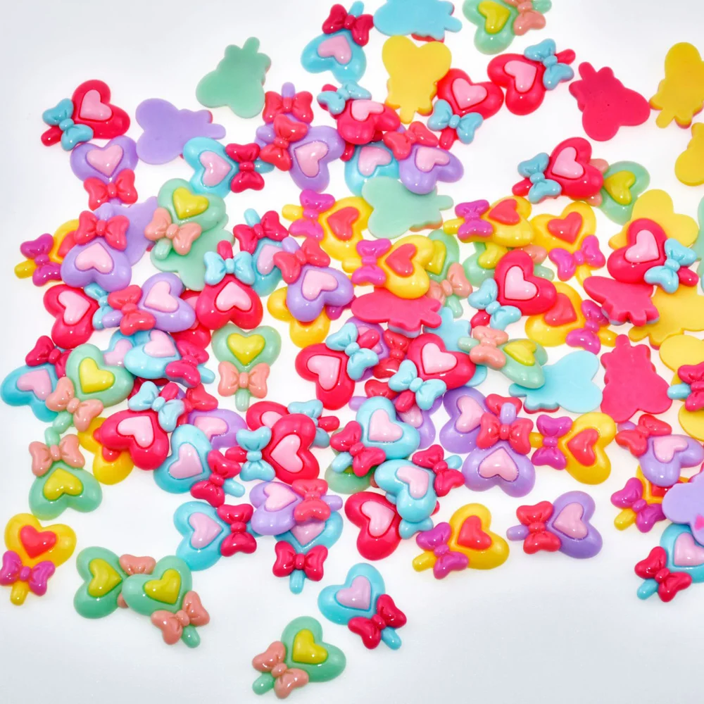 30pcs/Bag Random Mixed Style Candy Cream Decorations Resin Cute Lollipop Jewelry Kawaii Colorful 3D Accessories Nail Supplies K2