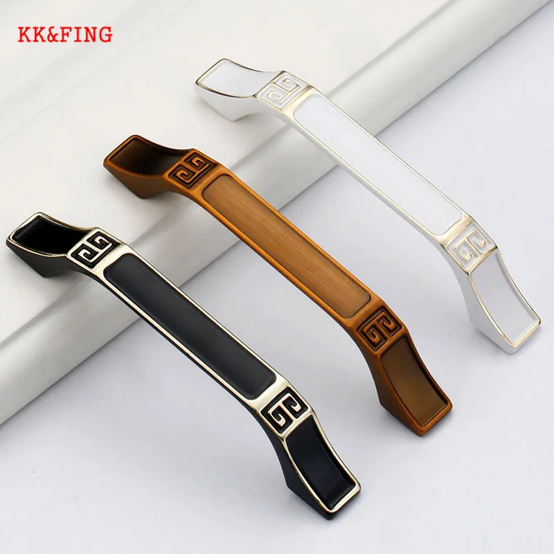 KK & FING современные ручки для шкафа из цинкового сплава кухонные дверные выдвижных