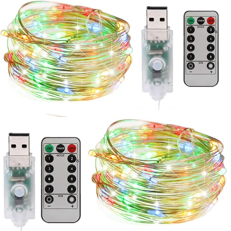 5 м/10 м/20/30 м Сказочный Рождественский Свадебный USB медный провод струнный