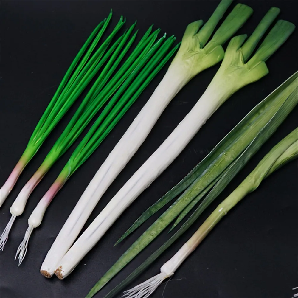 

restaurant store shop decoration garlic bolt spring onions scallion green Chinese onion shallot fake artificial vegetables model