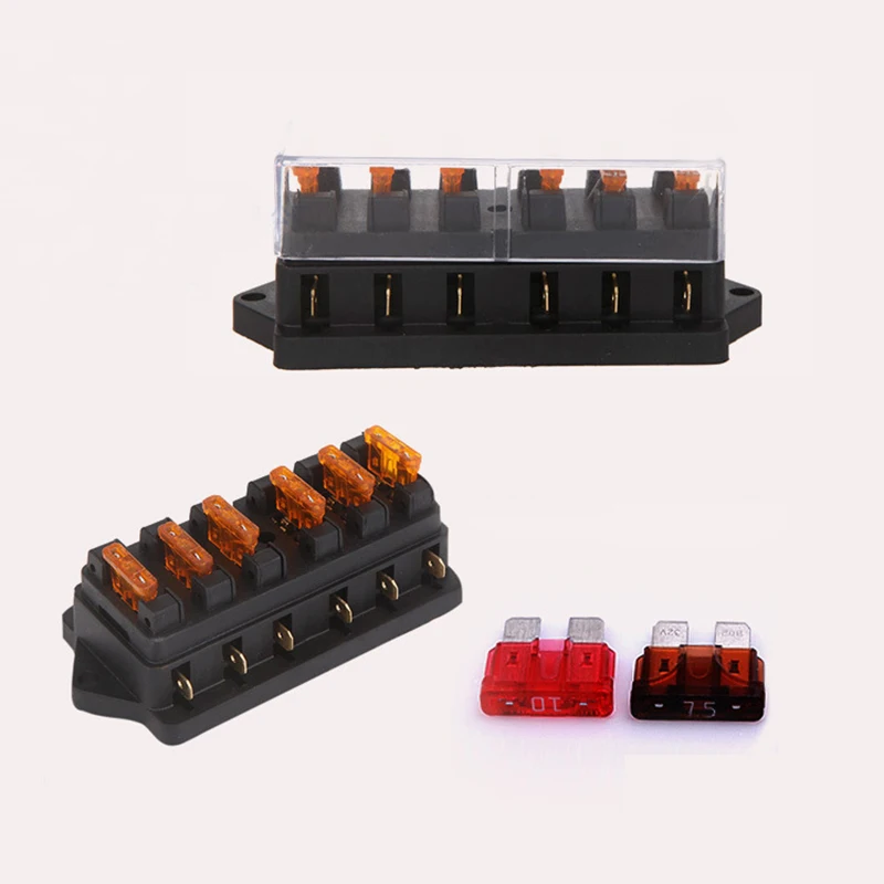 12V 24V 32V 48V Пластик крышка Держатель плавкого предохранителя M5 серьги-гвоздики с