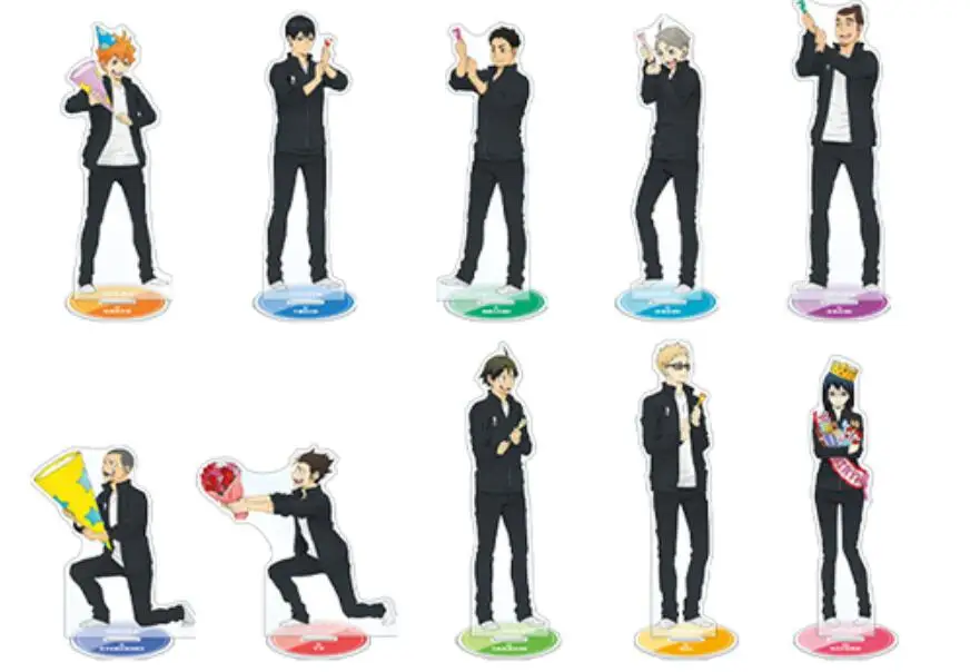 

Аниме Haikyuu! Hinata Shoyo Tobio Kageyama Kozume Kenma Kuroo Tetsurou акриловая фигурка стенд дисплей модельная пластина украшения подарок