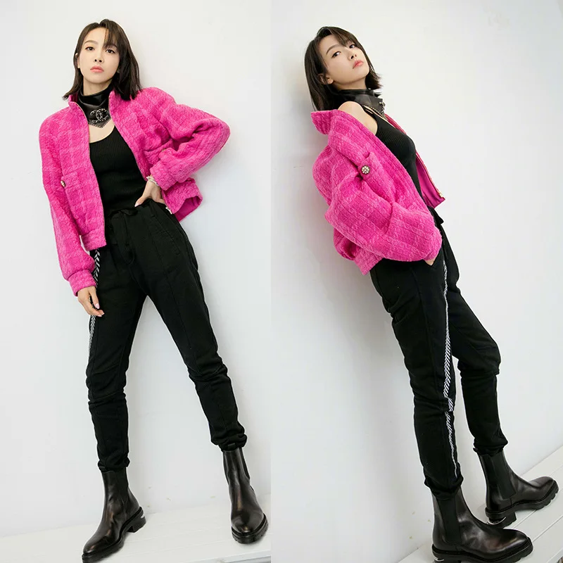 Small Fragrant Coat Women's New Cotton Padded Jacket Thickened with Cotton Korean Top Coats and Jackets Women