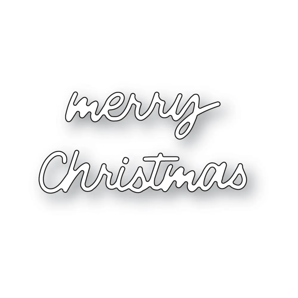 Новые маленькие металлические штампы в стиле Фристайл с надписью &quotmerry Christmas&quot